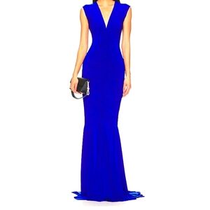 Norma Kamali Elegant Blue Sleeveless Dress